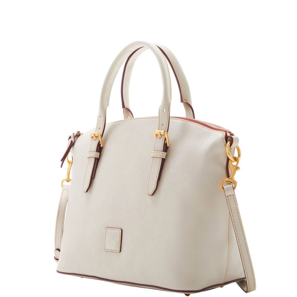 Dooney & Bourke Florentine Domed Satchel - Ecru - Picture 2 of 4